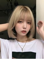 ロッソ 大橋店(Rosso)&nbsp;ミルクティーのさらりボブ【大橋】