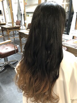 セットアップ 倉敷中庄店(SET-UP) 外国人風ロング　ベージュグラデーションカラー　ケアブリーチ