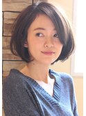 【３０代・４０代・５０代】毛先ワンカールひし形ボブ