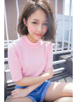 テオ(Theo) Theo /エメラルドアッシュ/ 巻き髪風パーマ/ミディアムボブ