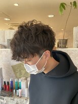 イースタイル 志都呂店(e-style com’s hair) メンズミックス波巻きパーマ#恒吉#ダークアッシュ#20代・30代