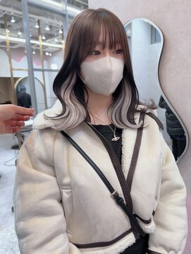 ロンド レア 天神大名店(Lond Le’a) インナーカラー/イヤリングカラー/ミルクティー/ケアブリーチ/