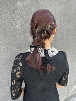 卒業式　ドレスへア　ショコラアッシュ　ヘルシースタイル