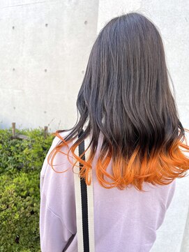 シモキタジャムズ オレンジ＊裾カラー/デザインカラー/オレンジカラー