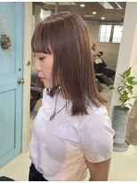 ヘアーミュゼ 井田店(Hair Musee)&nbsp;ミルクティーベージュ×前髪ローライト