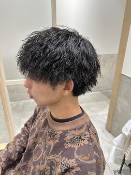 アメラボ 平針店(AmeLab) 【縦落ちツイストスパイラルパーマ】マッシュ 刈り上げ