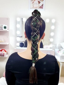 ヒャン(hyang) ポニーテール三つ編みアレンジ　#ヘアセット#西新井
