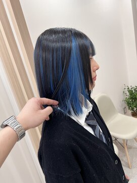 アレンヘアー 函館店(ALLEN hair) 【*インナーで叶える*】柔らかなブルーカラー*