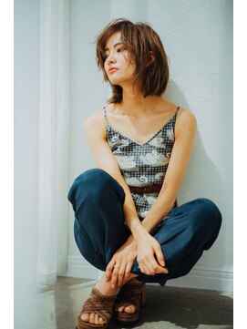 ニュイ 高槻 阪急茨木店(nui) イメチェンアンブレラカラー前髪ウェーブパーマこなれミディ