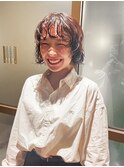 ミニボブ×パーマ