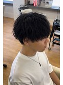 ツイストスパイラルパーマメンズマッシュ