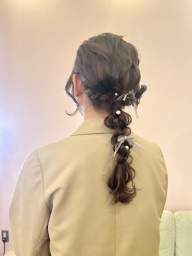 シュガー ヘアアンドネイル 仙台(SUGAR) 結婚式、イベントに!編みおろしアレンジ