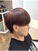 刈り上げショート/マッシュ/ピンクベージュ/エンドカラー