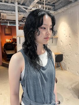 コフィー バイ メルト 吉祥寺(cofy by melt) 山本/レイヤーカットウルフパーマニュアンス顔周り前髪吉祥寺