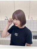 《花屋併設》ピンクベージュ［酸性ストレート/ヘアセット］