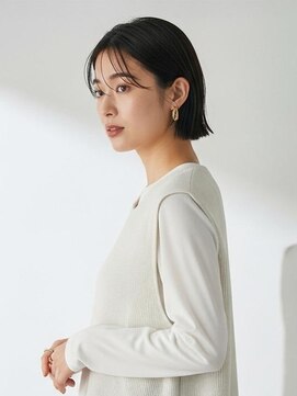 オッジ 六本松店(oggi) 抜け感シースルーボブ