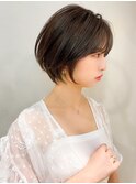 大人かわいい小顔ヘア/サイドバング/大人ショート/20代30代40代