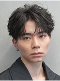 原宿メンズパーマルーズパーマシャドウパーマッシュウルフゆるめ