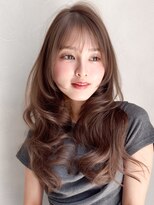 アグノス 青山(Agnos)&nbsp;レイヤーカットハッシュカットシースルーバンググレージュ
