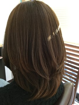 ユウ ヘア デザイン(Yu hair design) イルミナカラー×ミディアムレイヤー♪