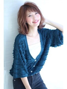 オーロ 宝塚店(ORO) 大人かわいい小顔ことりベージュふわミディネオウルフ外ハネボブ