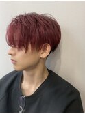 前下がりさなりセンターパート×サイドグラデーション