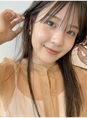 夏秋撮影 暗髪ストレートに透明感と束感でお洒落女性への第1歩
