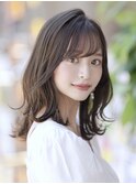 垢抜けシースルーバング☆愛されミディアム　新宿代々木