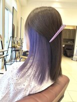 クアトログランシュ ひたちなか店(QUATRO×GranCieux)&nbsp;インナーカラー×ラベンダーバイオレット(ブリーチ1-2回)