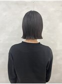 透明感暗めカラータイトボブ
