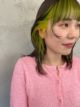 スリーバイベルベット(THREE...by velvet) ライムグリーン