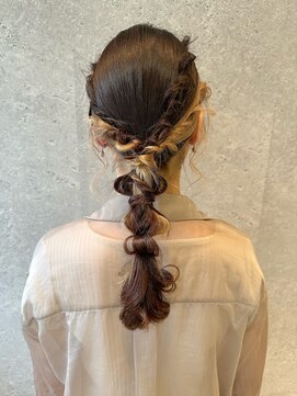 アース 三軒茶屋店(HAIR&MAKE EARTH) お呼ばれヘア/編みおろしアレンジ/ポニーテールアレンジ