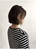 イヤリングカラー＋外ハネボブ