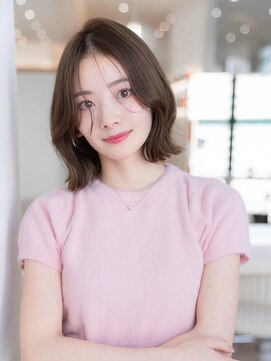 ケアリー 八千代緑が丘(Carelly) 大人かわいい前髪セシルカットココアブラウンフリンジウェーブ