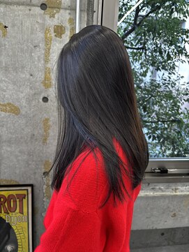 ディジョン(Dijon) 韓国顔まわりレイヤーカットグレージュオリーブベージュブラウン