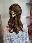 【ハーフアップ】結婚式/ヘアセット/銀座/有楽町/アレンジ