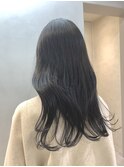 地毛風カラー/アイスグレー/透明感/暗染め/アッシュグレー/韓国