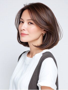 ビフィーノ リルネ(Bifino Rilune) クラゲヘアー/小顔/ココアベージュ/オリーブグレー/川西