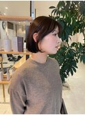 丸みボブダークブラウンこっくりカラー◎杉本