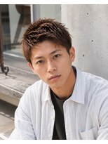 MEN's Baguz MEN'Sカット/ MEN'Sパーマ/ MEN'Sカラー スパイキーショート束感ツイストパーマフェードメンズ人気