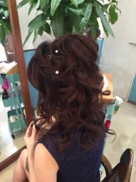 ロカット サロン(Roquat Salon) パールピンヘアセットハーフアップ [ヘアセット　立川/立川南]