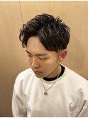 メンズショートパーマ/メンズ/理容室/銀座/学割U24/