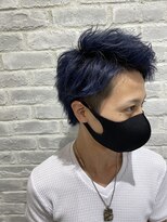 アヴァンス 天王寺店(AVANCE.) MEN'S HAIR ネイビーブルー×色落ち後も綺麗に！