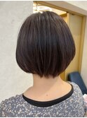 大人ラベンダーブラウンレイヤーボブ【Lond 中居】
