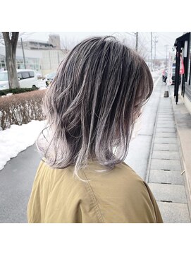 ガロウ 大通店(garou) バレイヤージュ×シルバーグレー