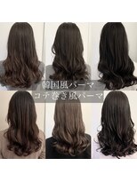デジタルパーマ　コテ巻き風　韓国　オルチャン　ルーズ　高柳