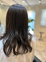 ビオヘアー(bio hair)&nbsp;抜け感ミディアムパーマ×N.カラー透明感ラピスアッシュ
