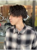 ウルフ/アッシュブラック/カルマパーマ/ベリーショート/船橋