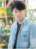 ■アッシュブラック抜け感ランダムパーマ104-2大宮20代30代40代