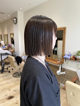 ステラバイケンジ(STELLA by KENJE) 大人綺麗ボブ/藤沢/髪質改善縮毛矯正/ショート/脱白髪染め透明感